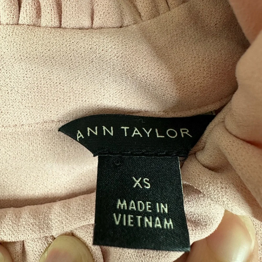 Ann Taylor | Blush Ruffle Blouse - Picture 6 of 9
